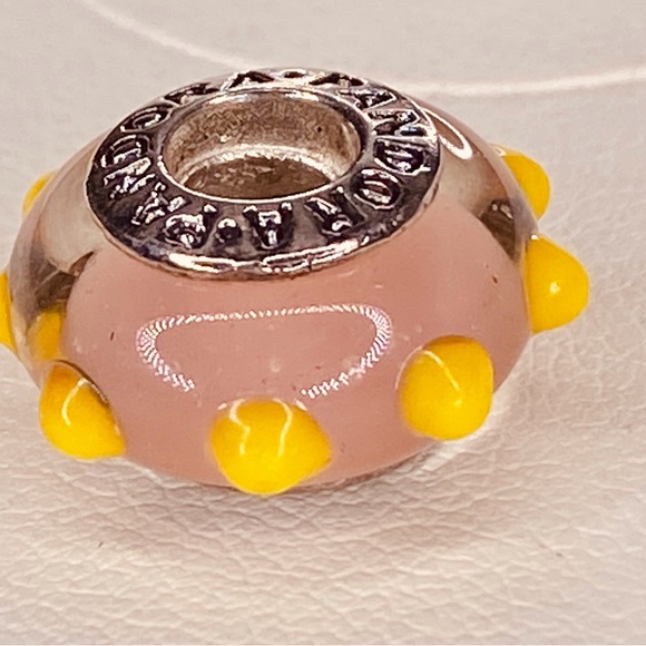 Pandora Jewelry - PANDORA PINK & YELLOW MURANO GLASS BEAD